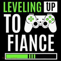 Leveled Up To Fiance Just Engaged Newly Engaged Couple Tall T-Shirt