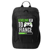 Leveled Up To Fiance Just Engaged Newly Engaged Couple City Backpack