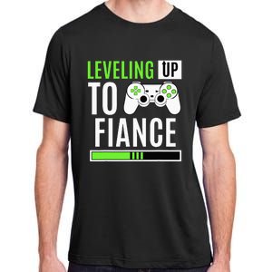 Leveled Up To Fiance Just Engaged Newly Engaged Couple Adult ChromaSoft Performance T-Shirt