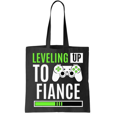 Leveled Up To Fiance Just Engaged Newly Engaged Couple Bag