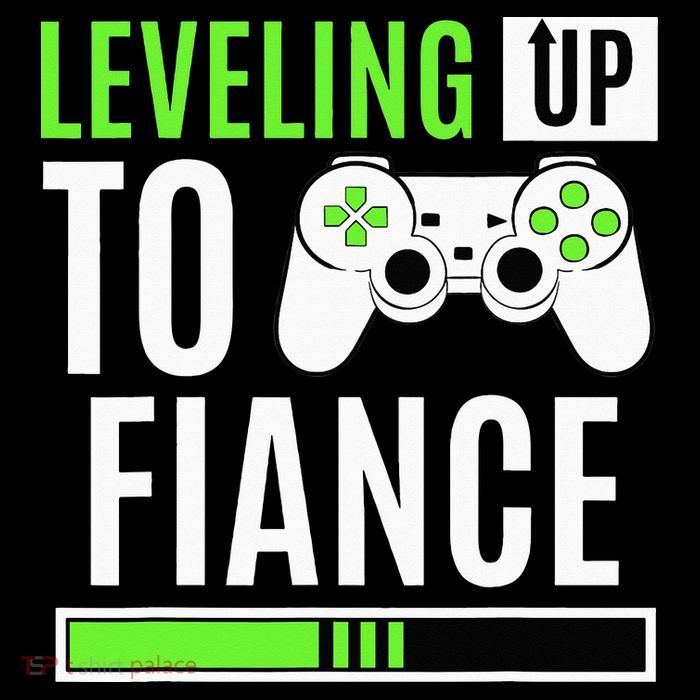 Leveled Up To Fiance Just Engaged Newly Engaged Couple Womens T-Shirt