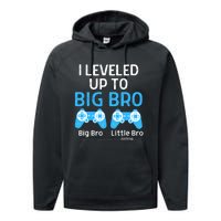 Leveling Up To Big Brother Video Game Player Performance Fleece Hoodie