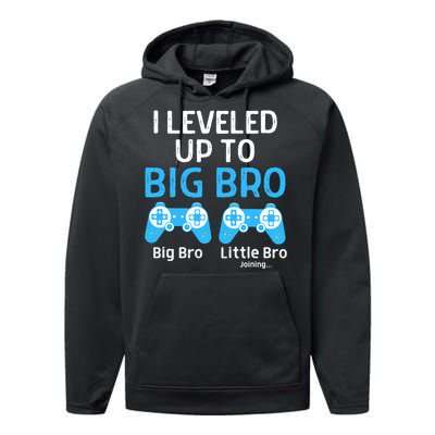 Leveling Up To Big Brother Video Game Player Performance Fleece Hoodie