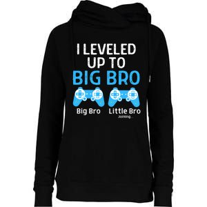 Leveling Up To Big Brother Video Game Player Womens Funnel Neck Pullover Hood