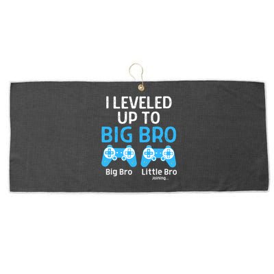 Leveling Up To Big Brother Video Game Player Large Microfiber Waffle Golf Towel