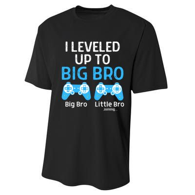 Leveling Up To Big Brother Video Game Player Performance Sprint T-Shirt