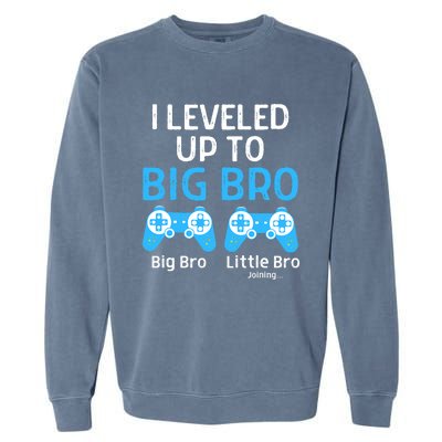 Leveling Up To Big Brother Video Game Player Garment-Dyed Sweatshirt