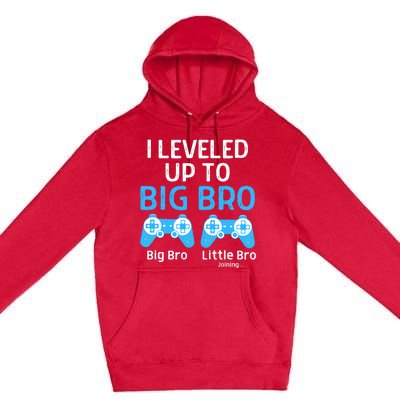 Leveling Up To Big Brother Video Game Player Premium Pullover Hoodie