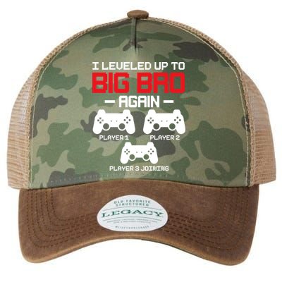 Leveled Up To Big Bro Again New Big Brother Gift Announcement Legacy Tie Dye Trucker Hat