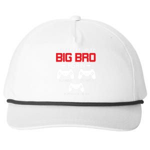 Leveled Up To Big Bro Again New Big Brother Gift Announcement Snapback Five-Panel Rope Hat