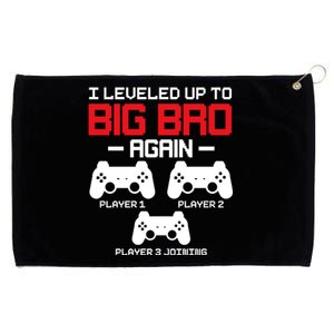 Leveled Up To Big Bro Again New Big Brother Gift Announcement Grommeted Golf Towel