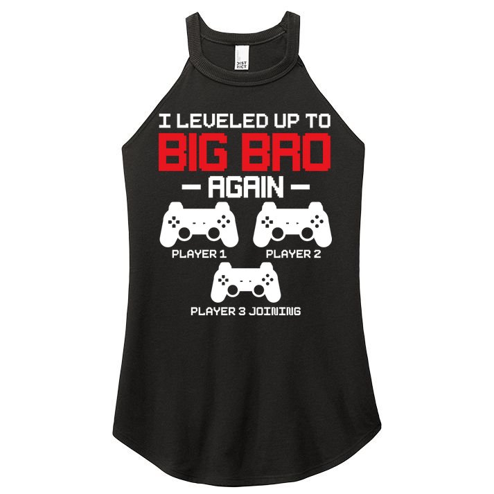 Leveled Up To Big Bro Again New Big Brother Gift Announcement Women's Perfect Tri Rocker Tank
