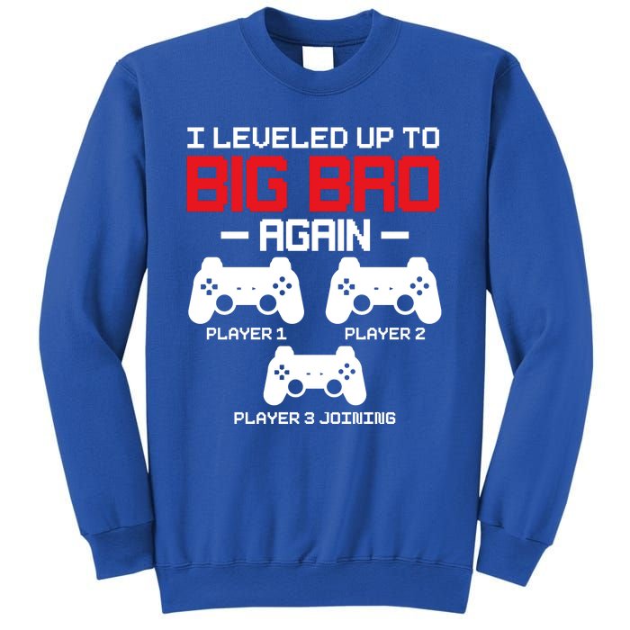 Leveled Up To Big Bro Again New Big Brother Gift Announcement Sweatshirt