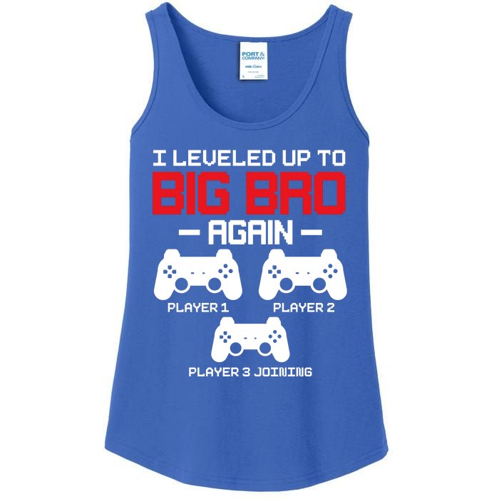 Leveled Up To Big Bro Again New Big Brother Gift Announcement Ladies Essential Tank