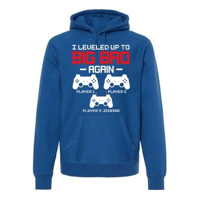 Leveled Up To Big Bro Again New Big Brother Gift Announcement Premium Hoodie