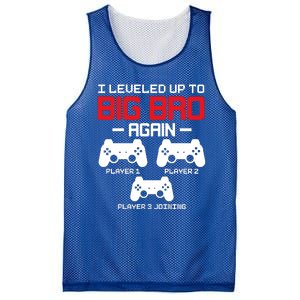 Leveled Up To Big Bro Again New Big Brother Gift Announcement Mesh Reversible Basketball Jersey Tank