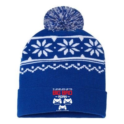 Leveled Up To Big Bro Again New Big Brother Gift Announcement USA-Made Snowflake Beanie