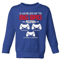 Leveled Up To Big Bro Again New Big Brother Gift Announcement Toddler Sweatshirt