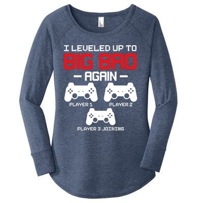 Leveled Up To Big Bro Again New Big Brother Gift Announcement Women's Perfect Tri Tunic Long Sleeve Shirt