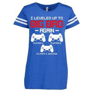 Leveled Up To Big Bro Again New Big Brother Gift Announcement Enza Ladies Jersey Football T-Shirt