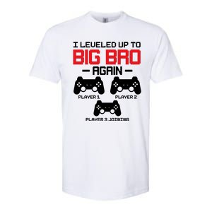 Leveled Up To Big Bro Again New Big Brother Gift Announcement Softstyle CVC T-Shirt