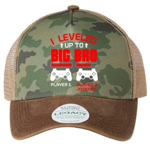 Leveled Up To Big Bro New Big Brother Gamer Gift Announcement Legacy Tie Dye Trucker Hat