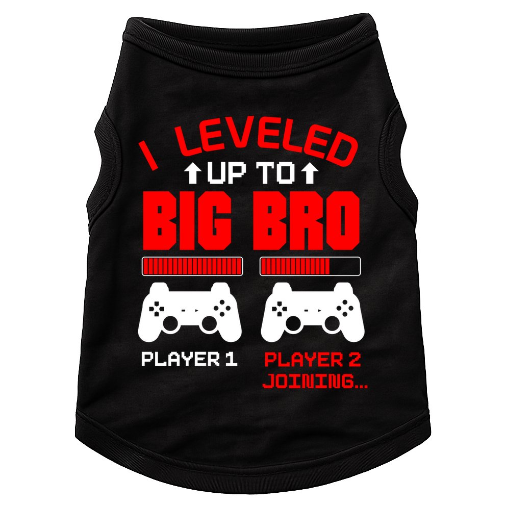 Leveled Up To Big Bro New Big Brother Gamer Gift Announcement Doggie Tank