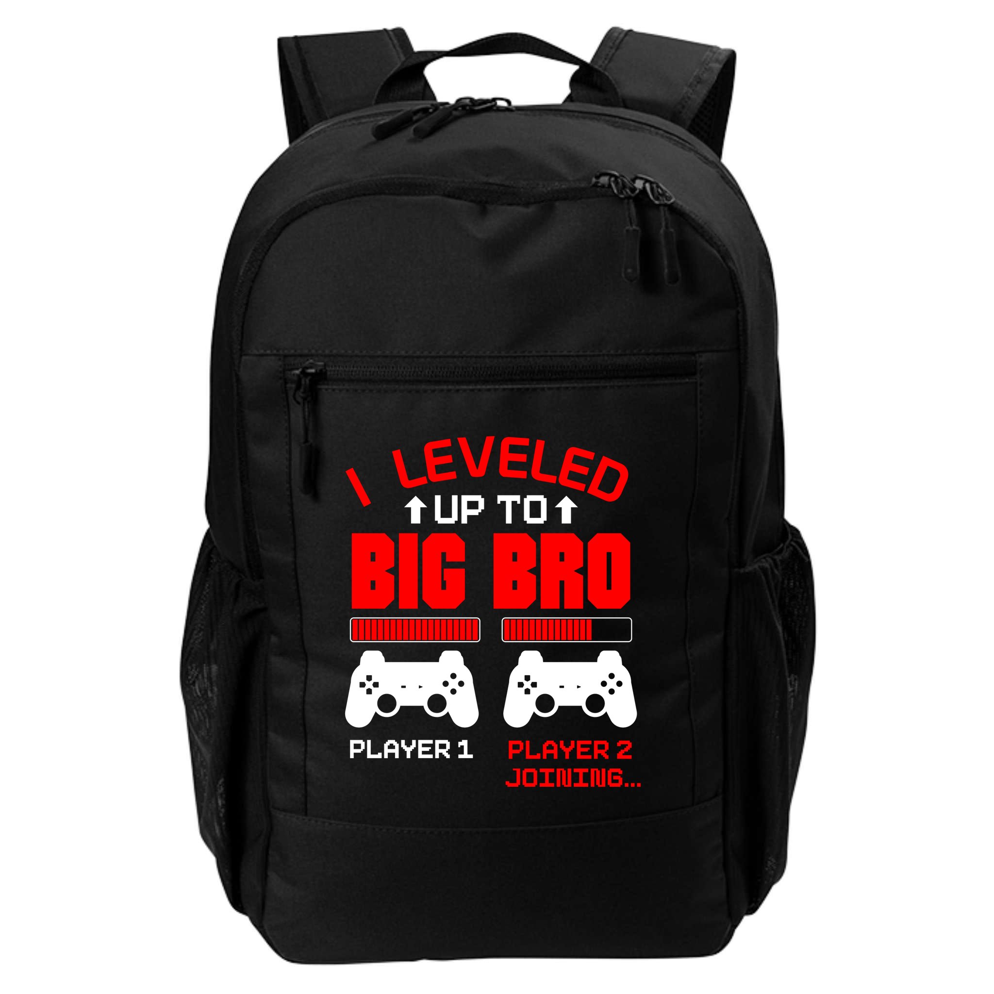 Leveled Up To Big Bro New Big Brother Gamer Gift Announcement Backpack