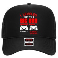 Leveled Up To Big Bro New Big Brother Gamer Gift Announcement Trucker Hat