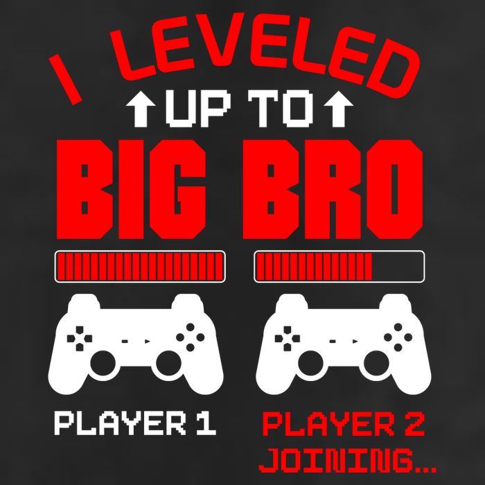 Leveled Up To Big Bro New Big Brother Gamer Gift Announcement Trucker Hat