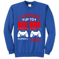 Leveled Up To Big Bro New Big Brother Gamer Gift Announcement Sweatshirt