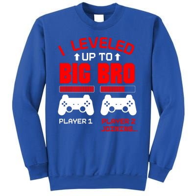 Leveled Up To Big Bro New Big Brother Gamer Gift Announcement Sweatshirt