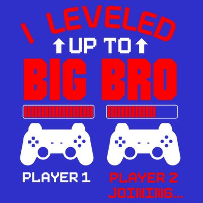 Leveled Up To Big Bro New Big Brother Gamer Gift Announcement T-Shirt