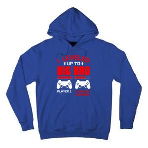 Leveled Up To Big Bro New Big Brother Gamer Gift Announcement Tall Hoodie