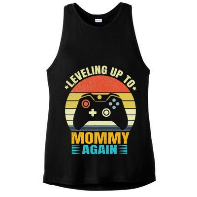 Leveling Up To Mommy Again Promoted To Newly Mommy Ladies PosiCharge Tri-Blend Wicking Tank