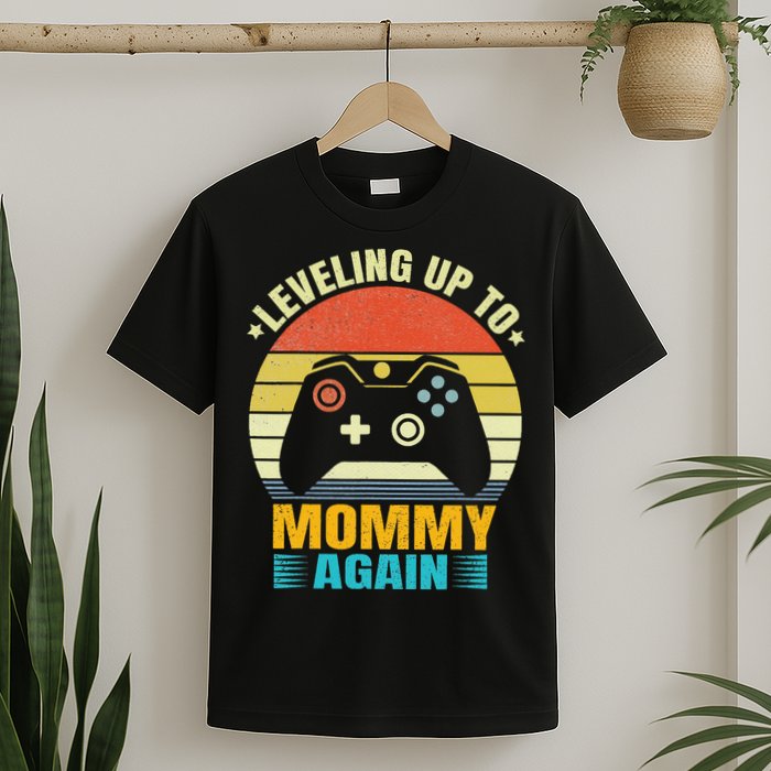 Leveling Up To Mommy Again Promoted To Newly Mommy T-Shirt
