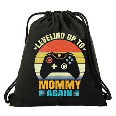 Leveling Up To Mommy Again Promoted To Newly Mommy Drawstring Bag