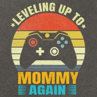 Leveling Up To Mommy Again Promoted To Newly Mommy Cotton Canvas Backpack