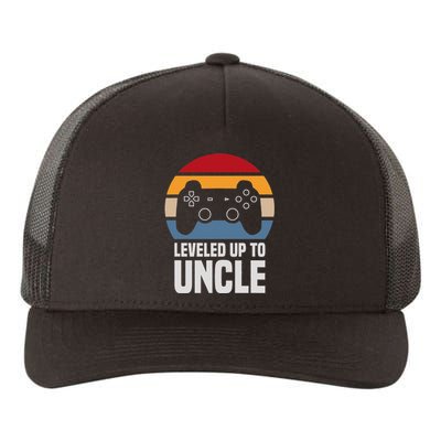 Leveled Up To Uncle Gift Gamer Gaming Pregnancy Announcement Yupoong Adult 5-Panel Trucker Hat