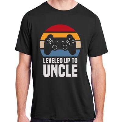 Leveled Up To Uncle Gift Gamer Gaming Pregnancy Announcement Adult ChromaSoft Performance T-Shirt