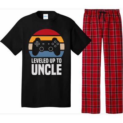 Leveled Up To Uncle Gift Gamer Gaming Pregnancy Announcement Pajama Set