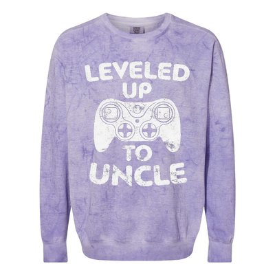 Leveled Up To Uncle Future Uncle Gift Colorblast Crewneck Sweatshirt