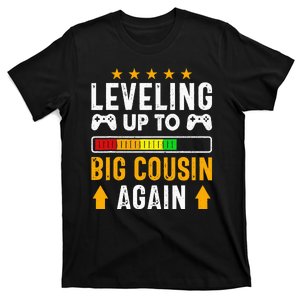 Leveling Up To Big Cousin Again Pregnancy Announcet Funny T-Shirt