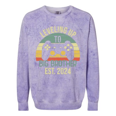 Leveling Up To Big Brother 2024 Promoted Big Brother 2024 Colorblast Crewneck Sweatshirt