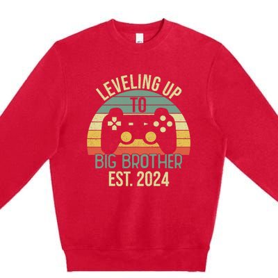 Leveling Up To Big Brother 2024 Promoted Big Brother 2024 Premium Crewneck Sweatshirt