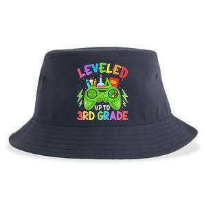 Leveled Up To 3rd Grade Gamer Back To School First Day Boy Sustainable Bucket Hat