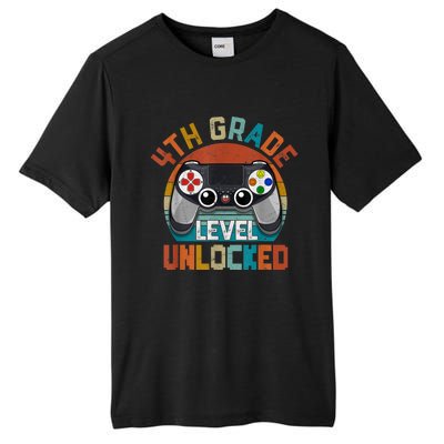 Leveled Up To 4th Grade Gamer Back To School First Day Boy Tall Fusion ChromaSoft Performance T-Shirt