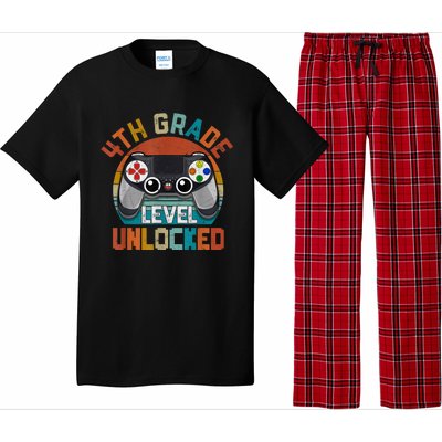 Leveled Up To 4th Grade Gamer Back To School First Day Boy Pajama Set