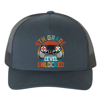 Leveled Up To 4th Grade Gamer Back To School First Day Boy Yupoong Adult 5-Panel Trucker Hat