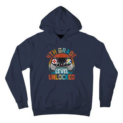 Leveled Up To 4th Grade Gamer Back To School First Day Boy Tall Hoodie